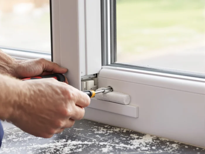 Fitting a replacement roller into a patio door rail