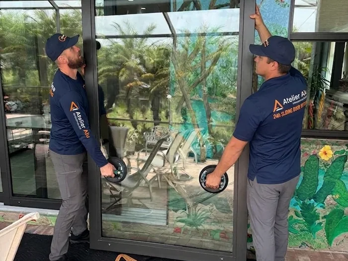 Fitting a temporary security board over a damaged door