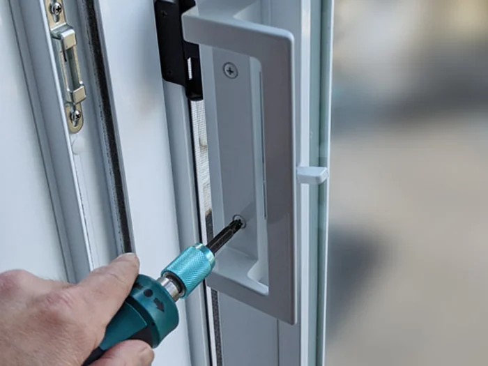 Different styles of patio and sliding door handles