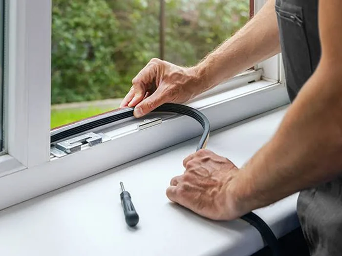 Exposed gearbox mechanism of a tilt and slide patio door